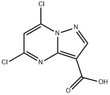 5,7-二氯吡唑并[1,5-A]嘧啶-3-羧酸 结构式