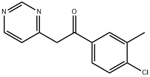 1-(4-CHLORO-3-METHYLPHENYL)-2-(4-PYRIMIDINYL)ETHANONE 结构式