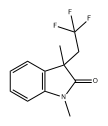 2H-Indol-2-one, 1,3-dihydro-1,3-dimethyl-3-(2,2,2-trifluoroethyl)- 结构式