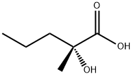 (R)-2-羟基-2-甲基戊酸 结构式