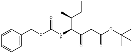 (4S,5S)-4-(((苄氧基)羰基)氨基)-5-甲基-3-氧代庚酸叔丁酯 结构式