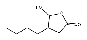 2(3H)-Furanone, 4-butyldihydro-5-hydroxy- 结构式