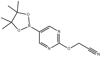 Acetonitrile, 2-[[5-(4,4,5,5-tetramethyl-1,3,2-dioxaborolan-2-yl)-2-pyrimidinyl]oxy]- 结构式