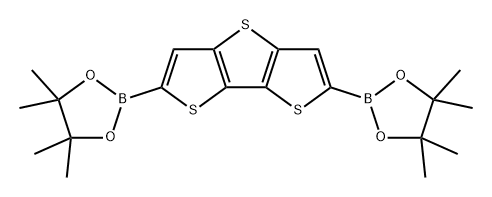 2,6-双(4,4,5,5-四甲基-1,3,2-二氧杂硼烷-2-基)二噻吩并[3,2-B:2′,3′-D]噻吩 结构式