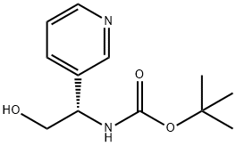 (S)-(2-Hydroxy-1-pyridin-3-yl-ethyl)-carbamic acid tert-butyl ester 结构式