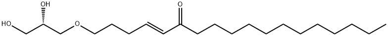 4-Octadecen-6-one, 1-[(2S)-2,3-dihydroxypropoxy]-, (4E)- 结构式