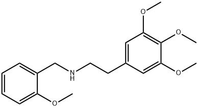 N-(2-甲氧基苄基)-2-(3,4,5-三甲氧基苯基)乙胺 结构式