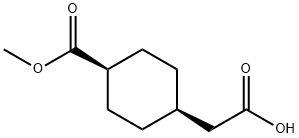 2-[顺式-4-(甲氧基羰基)环己基]乙酸 结构式