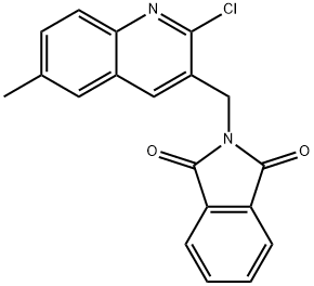 1H-Isoindole-1,3(2H)-dione, 2-[(2-chloro-6-methyl-3-quinolinyl)methyl]- 结构式