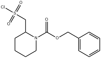 Benzyl 2-((chlorosulfonyl)methyl)piperidine-1-carboxylate 结构式