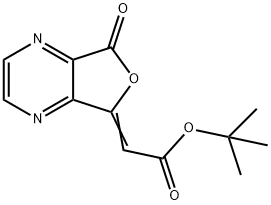 Acetic acid, 2-(7-oxofuro[3,4-b]pyrazin-5(7H)-ylidene)-, 1,1-dimethylethyl ester 结构式