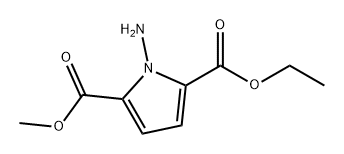 1H-Pyrrole-2,5-dicarboxylic acid, 1-amino-, 2-ethyl 5-methyl ester 结构式
