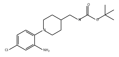 1-(2-氨基-4-氯-苯基)-哌啶-4-基甲基]-氨基甲酸叔-丁基酯 结构式