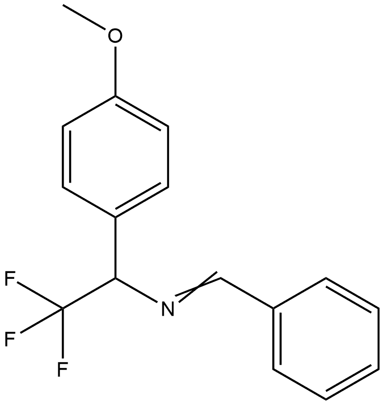 Benzenemethanamine, 4-methoxy-N-(phenylmethylene)-α-(trifluoromethyl)- 结构式