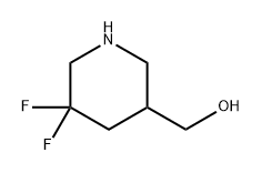 (5,5-二氟哌啶-3-基)甲醇 结构式