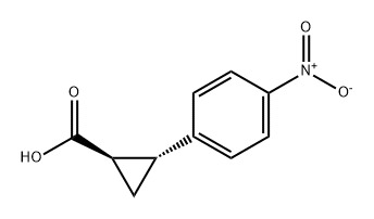 Cyclopropanecarboxylic acid, 2-(4-nitrophenyl)-, (1R,2R)- 结构式