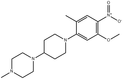 Piperazine, 1-[1-(5-methoxy-2-methyl-4-nitrophenyl)-4-piperidinyl]-4-methyl- 结构式