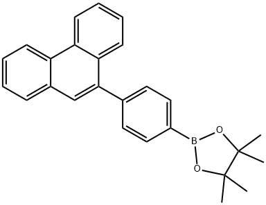 4,4,5,5-四甲基-2-[4-(菲)苯基]1,3,2-二氧杂硼烷 结构式