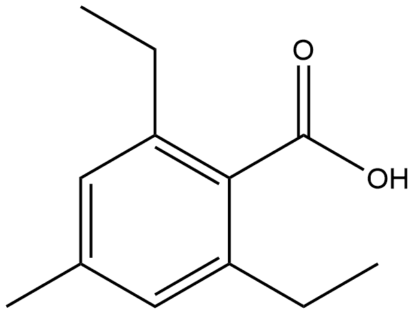 2,6-二乙基-4-甲基苯甲酸 结构式