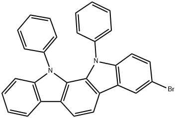 Indolo[2,3-a]carbazole, 3-bromo-11,12-dihydro-11,12-diphenyl- 结构式