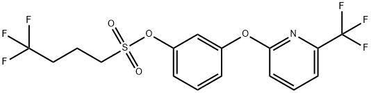 1-?Butanesulfonic acid, 4,?4,?4-?trifluoro-?, 3-?[[6-?(trifluoromethyl)?-?2-?pyridinyl]?oxy]?phenyl ester 结构式