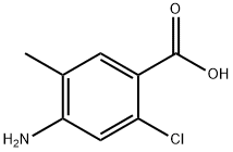 4-氨基-2-氯-5-甲基苯甲酸 结构式