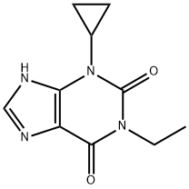 3-环丙基-1-乙基-3,7-二氢-1H-嘌呤-2,6-二酮 结构式