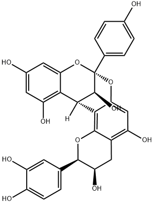 表阿夫儿茶精-(2BETA-O-≥7,4BETA-≥8)-ENT-表儿茶素 结构式