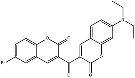 7-二乙氨基-6'-溴-3,3'-羰基双香豆素 结构式