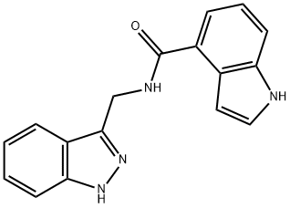 N-((1H-吲唑-3-基)甲基)-1H-吲哚-4-甲酰胺 结构式