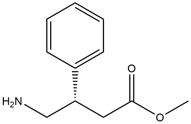 methyl (S)-4-amino-3-phenylbutanoate 结构式