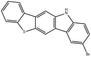 8-溴-11H-苯并[4,5]噻吩并[3,2-B]咔唑 结构式