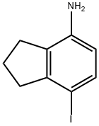 7-碘-2,3-二氢-1H-茚-4-胺 结构式