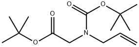 N-烯丙基-N-(叔丁氧基羰基)甘氨酸叔丁酯 结构式