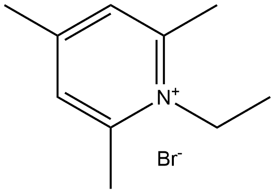 1-ethyl-2,4,6-trimethylpyridin-1-ium bromide 结构式