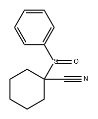 Cyclohexanecarbonitrile, 1-(phenylsulfinyl)- 结构式