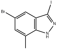 5-溴-3-碘-7-甲基-1H-吲唑 结构式