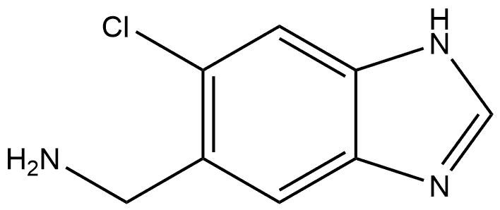 (6-CHLORO-3H-BENZIMIDAZOL-5-YL)METHANAMINE 结构式