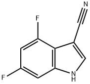1H-Indole-3-carbonitrile, 4,6-difluoro- 结构式