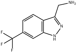 (6-(三氟甲基)-1H-吲唑-3-基)甲胺 结构式