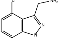 (4-溴-1H-吲唑-3-基)甲胺 结构式