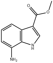 7-氨基-1H-吲哚-3-羧酸甲酯 结构式