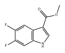 5,6-二氟-1H-吲哚-3-羧酸甲酯 结构式