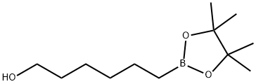 6-(Tetramethyl-1,3,2-dioxaborolan-2-yl)hexan-1-ol 结构式