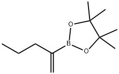 4,4,5,5-四甲基-2-(戊-1-烯-2-基)-1,3,2-二氧硼杂环戊烷 结构式