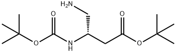 (S)-4-氨基-3-((叔丁氧羰基)氨基)丁酸叔丁酯 结构式