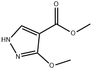 1H-Pyrazole-4-carboxylic acid, 3-methoxy-, methyl ester 结构式