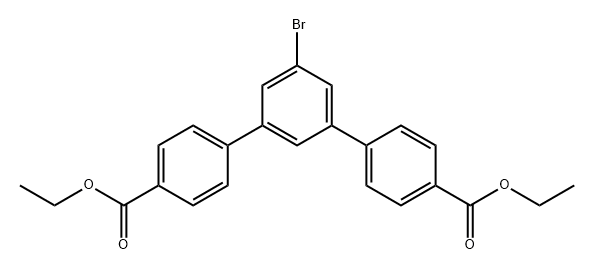 1,1'-:3'-,1''-三苯基]-4,4'-二羧酸,5'-溴-4,4'-二乙酯 结构式