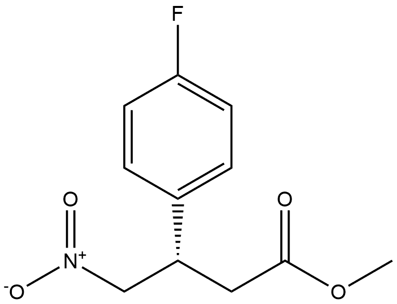 methyl (S)-3-(4-fluorophenyl)-4-nitrobutanoate 结构式
