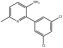 3-Amino-2-(3,5-dichlorophenyl)-6-methylpyridine 结构式